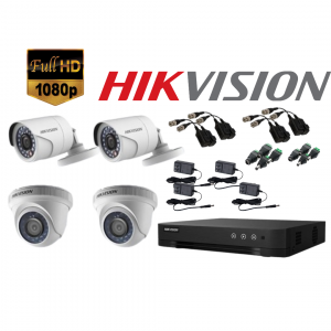 KIT 4 CÁMARAS HIKVISION - 1080p